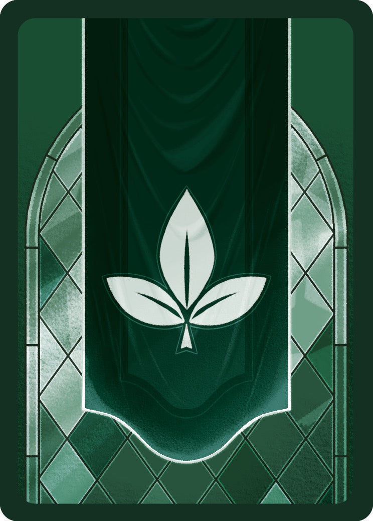 Dos de carte vert